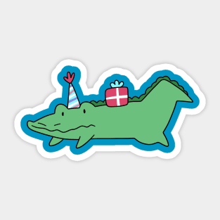 Birthday Alligator Sticker